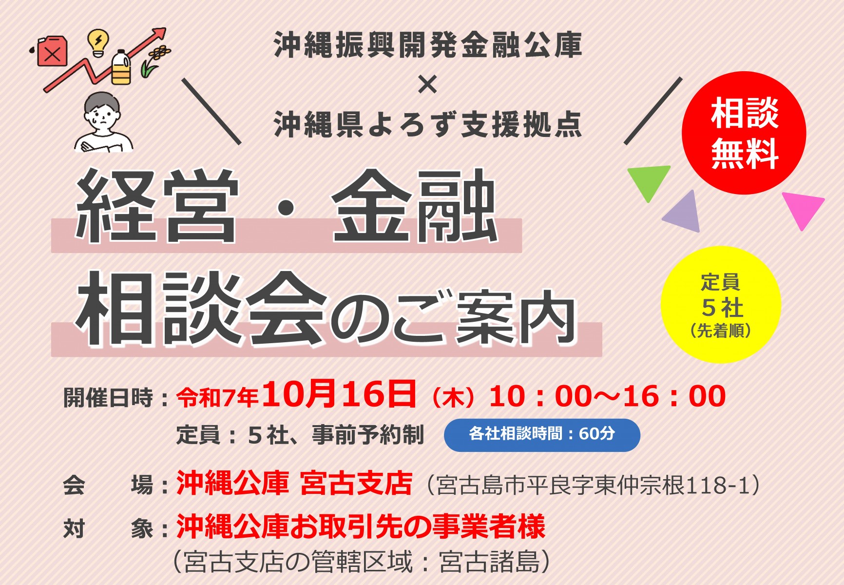 沖縄公庫宮古支店×よろず支援拠点の「経営・金融相談会」の開催